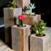 Succulent Planter Box Set Made from Reclaimed Wood - Perfect for Real or Faux Succulent Plants