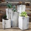 Whitewash Succulent Planter Box Set Made from Reclaimed Wood - Perfect for Real or Faux Succulent Plant