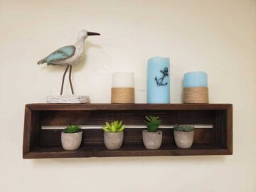 Rustic Floating Shelf with hand rubbed oil finish