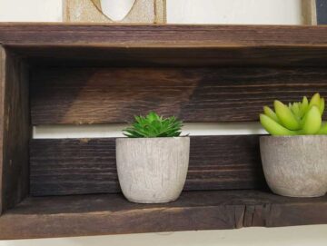 Rustic Floating Shelf with hand rubbed oil finish