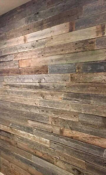 Reclaimed barn wood wall paneling planks for accent walls (NOT Peel & Stick)