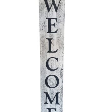 Welcome Sign for Front Porch Made with Real Rustic Reclaimed Wood – 5 feet Tall