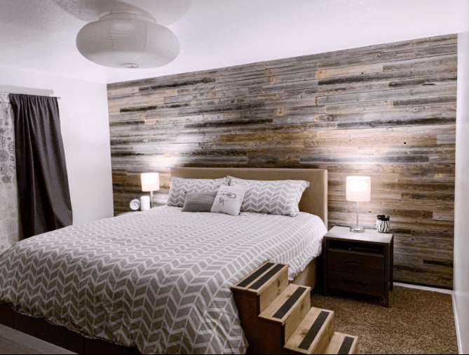 Rockin' Wood - Reclaimed Barnwood Paneling Planks for Accent Walls (Easy  nail up application)