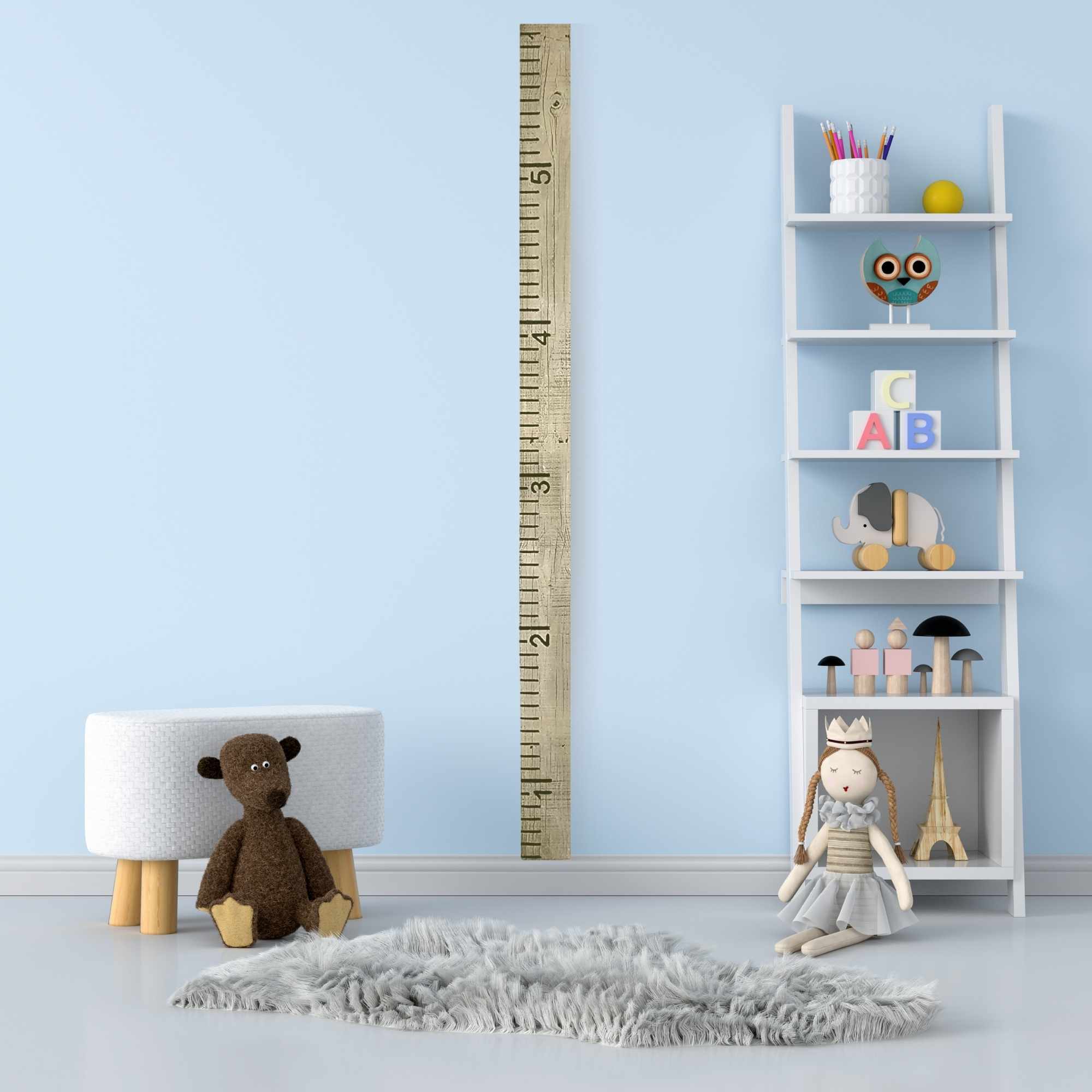 Growth Height Chart Ruler for Kids, Ruler Wall Decor for Kids, Clearance  Wooden Ruler Measurement for Kids, Boys and Girls black Ruler 