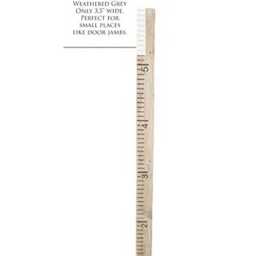 Growth Chart for Kids – Hand Painted – No Vinyl (Narrow-Weathered Grey)