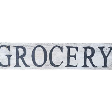 Grocery Sign-Rustic Farmhouse Barnwood Fixer Upper Style