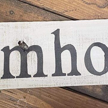 Farmhouse Sign Made from Reclaimed Wood (Whitewash)