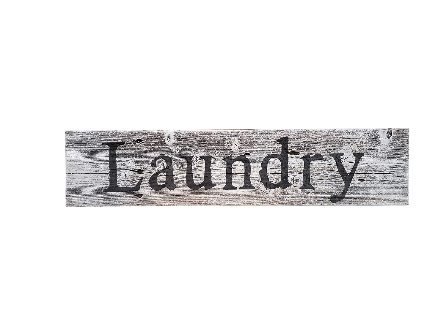 Laundry Sign - Rustic Farmhouse Decor- 100% Reclaimed Wood - Weathered ...