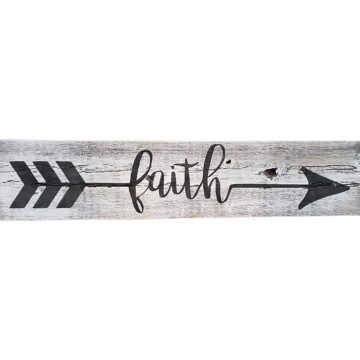 Faith Sign Rustic Reclaimed Wood – Farmhouse Style Fixer Upper Decor