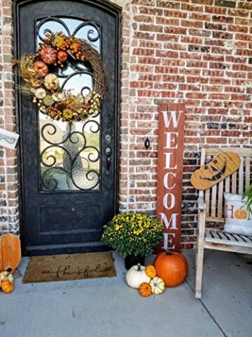 Autumn Orange Welcome Sign