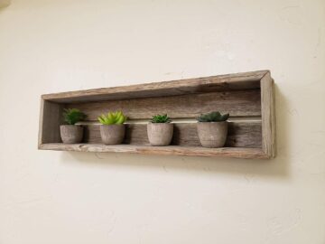 Reclaimed Wood Shadow Box with Wood Backing