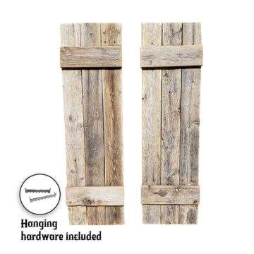 Rustic Shutters Made from 100% Reclaimed Weathered Wood