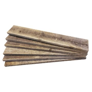 Rockin' Wood Rustic Weathered Reclaimed Wood Planks for DIY Crafts, Projects and Decor (Rustic Grey)