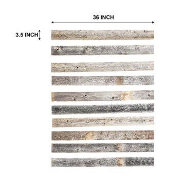 Rockin' Wood Rustic Weathered Reclaimed Wood Planks for DIY Crafts