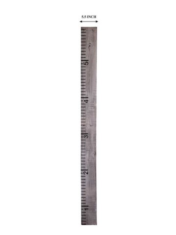 Growth Chart Narrow Painted Grey