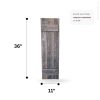 Dimensions of rustic wood shutters