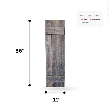 Dimensions of rustic wood shutters