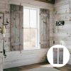 Rustic wood shutters at the lving room