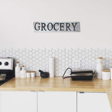 Grocery Sign-Rustic Farmhouse Barnwood Fixer Upper Style