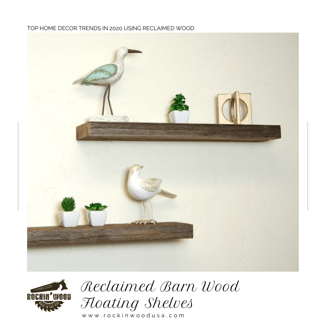 Reclaimed Barn Wood Floating Shelves