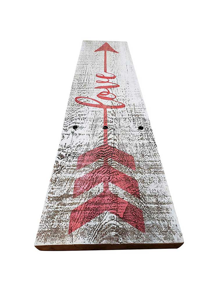 Love Arrow Sign - Rustic Farmhouse decor for Valentine's Day - Rockin' Wood