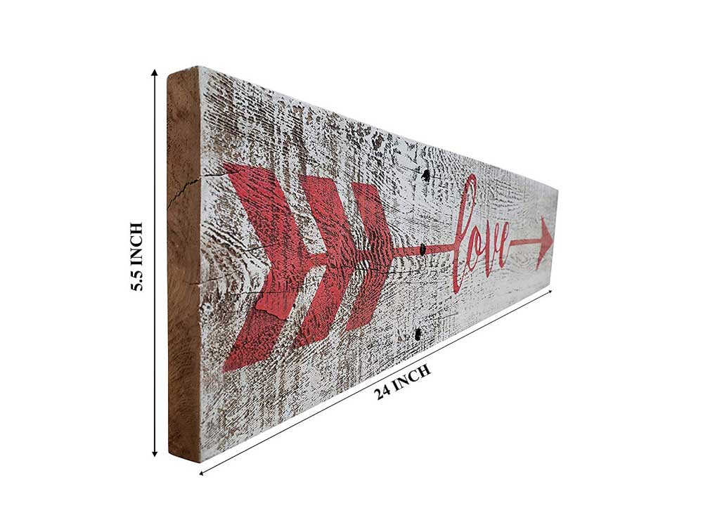 Love Arrow Sign - Rustic Farmhouse decor for Valentine's Day - Rockin' Wood