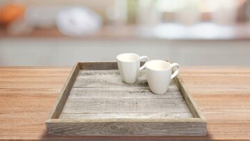 Ottoman tray on kitchen