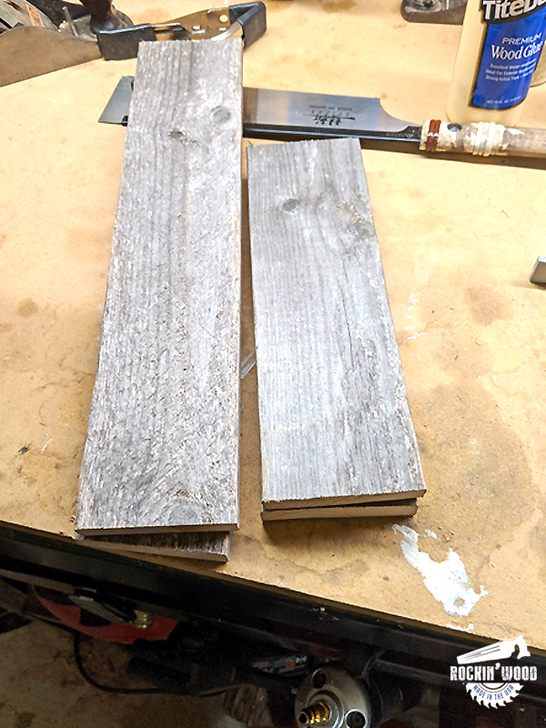 Nailing reclaimed wood together