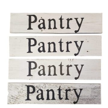 Pantry Sign – Rustic Farmhouse Decor (Whitewash/Black)