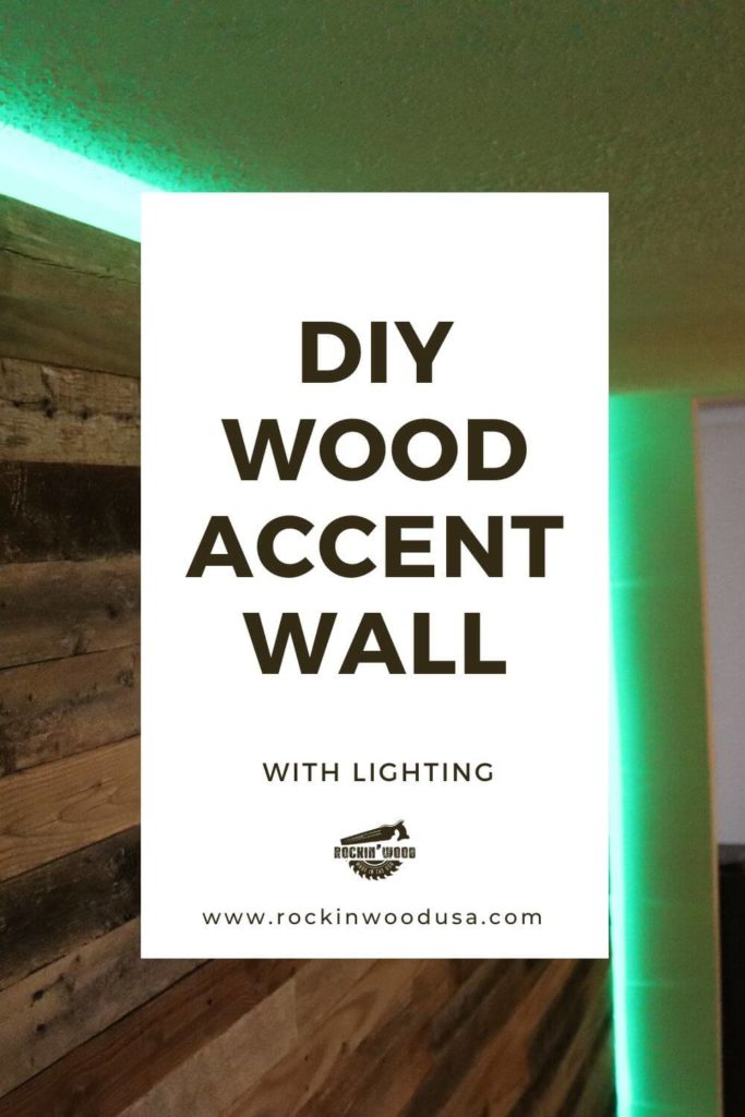 Diy Wood Accent Wall With Lighting Rockin Wood Usa