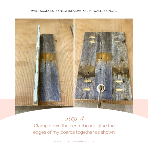 Wall Sconces Project Ideas_step 4_clamp centerboard Wall Sconces Project Ideas_step 4_clamp centerboard