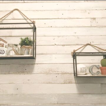 Peel & Stick Rustic Reclaimed Barn Wood Paneling – Whitewash (23 square feet)