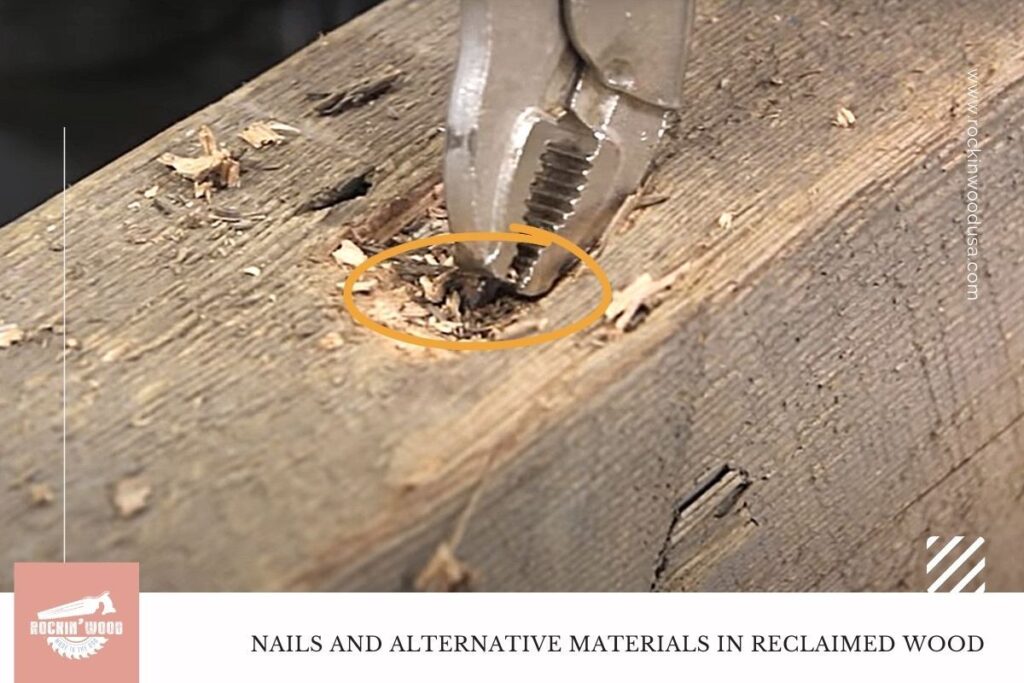 Nails and Alternative Materials in reclaimed wood