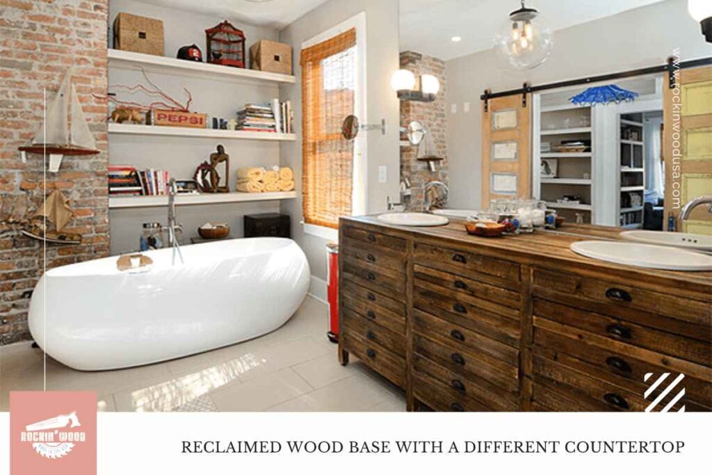 Reclaimed Wood Base With A Different Countertop