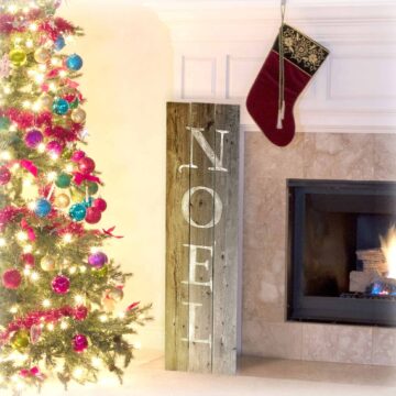 Noel-Christmas Rustic Wood Sign-Fixer Upper Style Decor