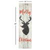 Reindeer Merry Christmas Sign Whitewash size