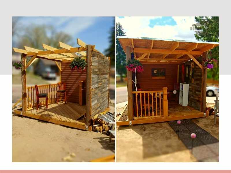 HOW TO BUILD A PERGOLA WITH RECLAIMED WOOD-final step