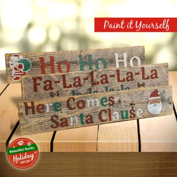 Paint Your own Rustic Holiday Signs - Set of 3 (3.5"x19")