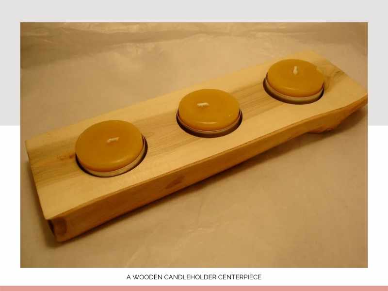 Wooden Candle Holder Centerpiece