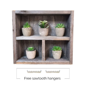 Reclaimed Wood Shelf Square – Rustic Weathered Wood – Made in The USA