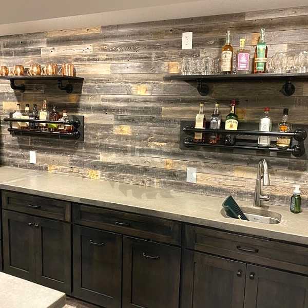 Kitchen wall planks
