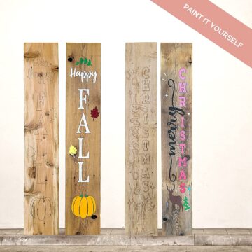 Paint Your own Reversible Happy Fall Merry Christmas sign