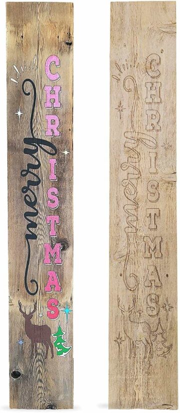 Paint Your own Reversible Happy Fall Merry Christmas sign with no paint