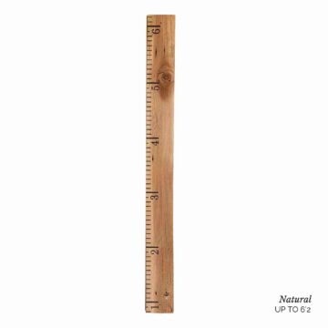 Customized Growth Chart for Kids – Hand Painted – No Vinyl (Natural)