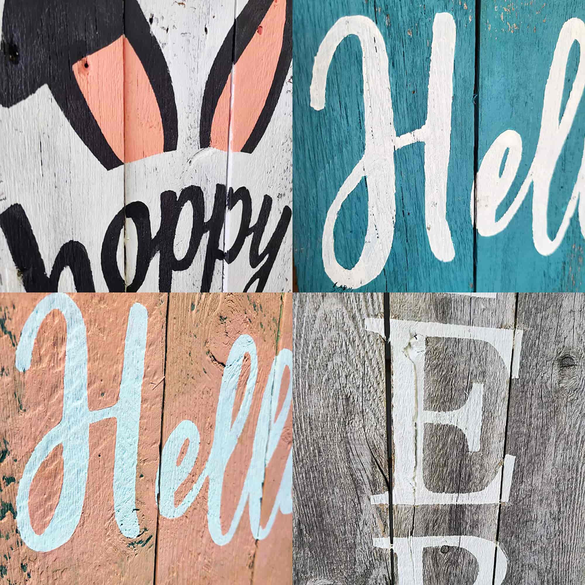 Hoppy Easter Sign for Front Porch 5 feet - Made with Real Rustic ...