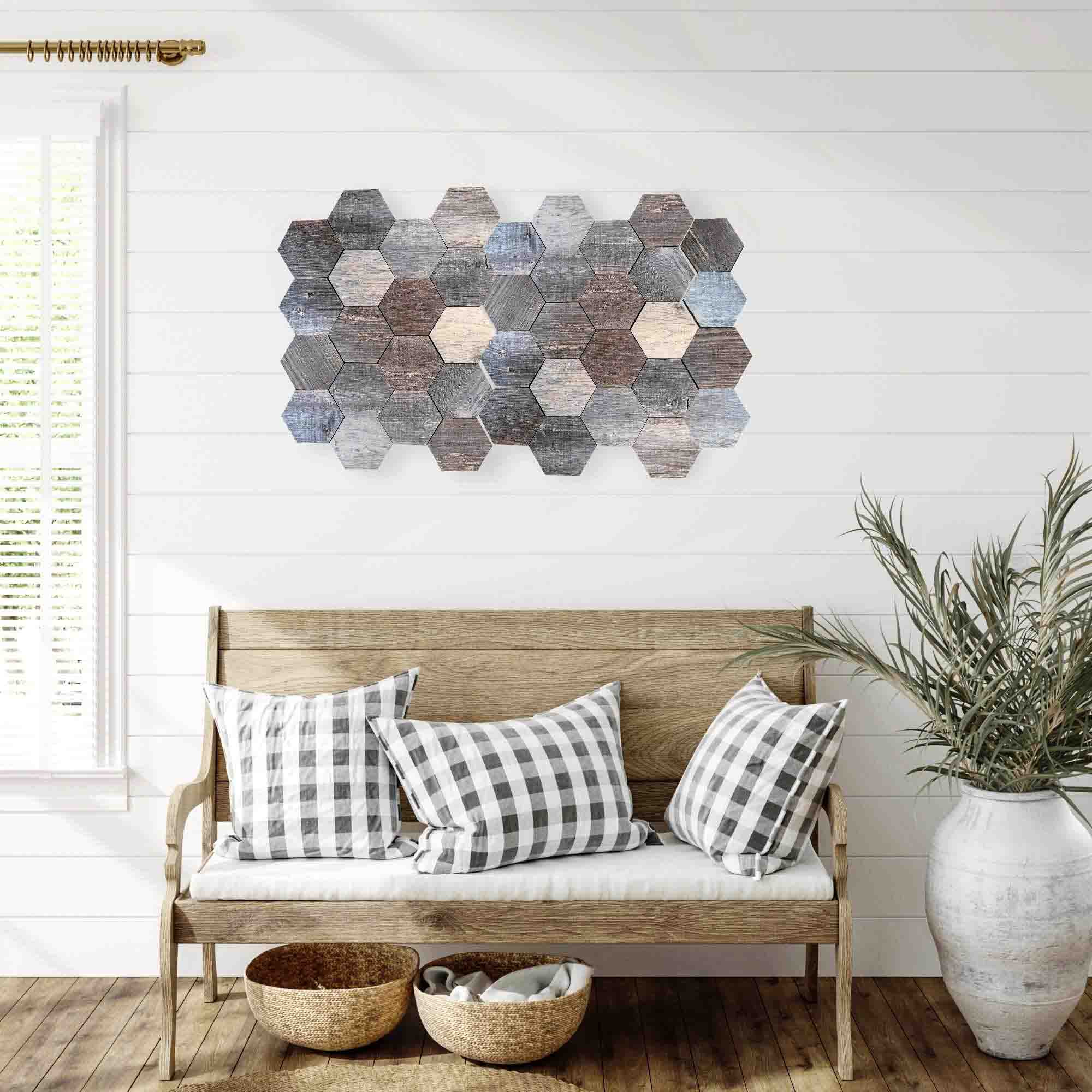 Blank hexagon planks in living room-1