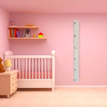 Growth Chart for Kids – Hand Painted – No Vinyl (Whitewash)