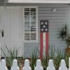 fourth of july flag on porch
