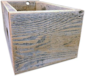 Reclaimed Wood Box for Mail Laser engraved box side