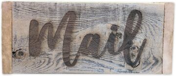 Reclaimed Wood Box for Mail Laser engraved box front